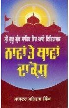 Sri Guru Granth Sahib vich Aaye Itihasik Navan te Thavan da Kosh