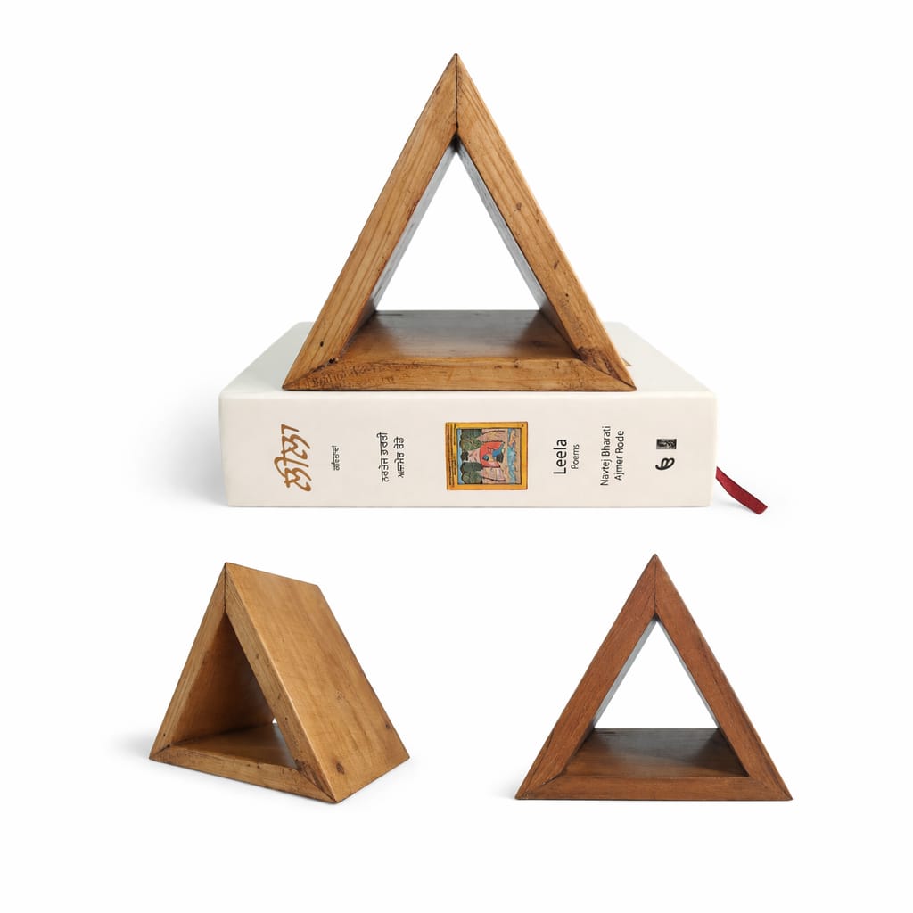Triangle Wooden Book Stand